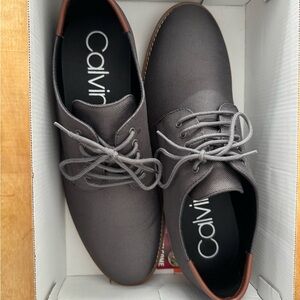Calvin Klein Men's Charcoal Oxford Shoes